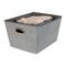 Simplify Large Heather Gray Grommet Storage Bin